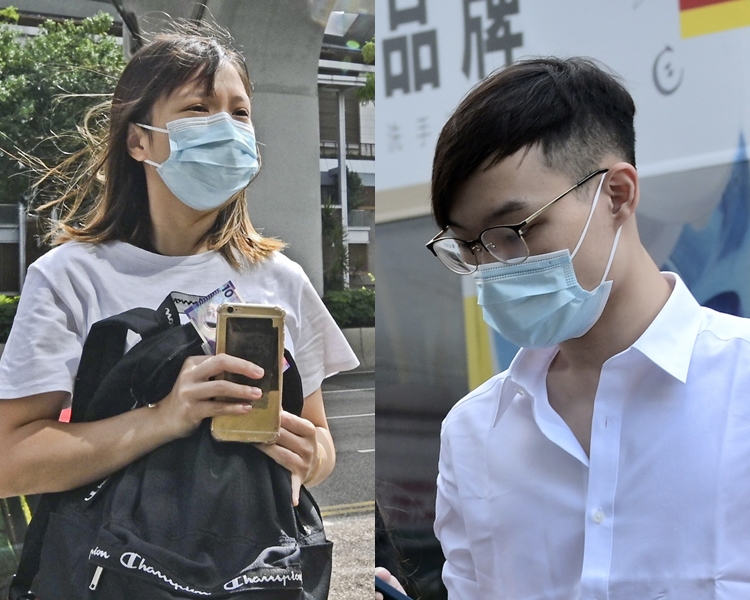 陳楚嵐(左)和劉家浩(右)。 資料圖片