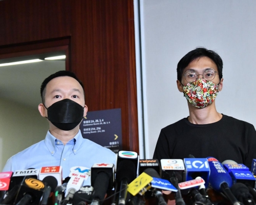 陳志全(左)及朱凱廸冀能再參選服務港人。