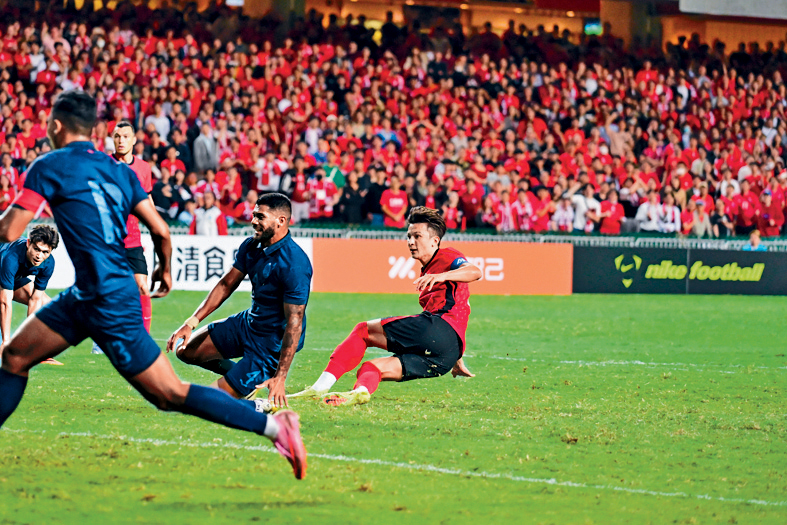 安永佳（中）今季為新鵬城上陣23場，僅得2球1助攻。