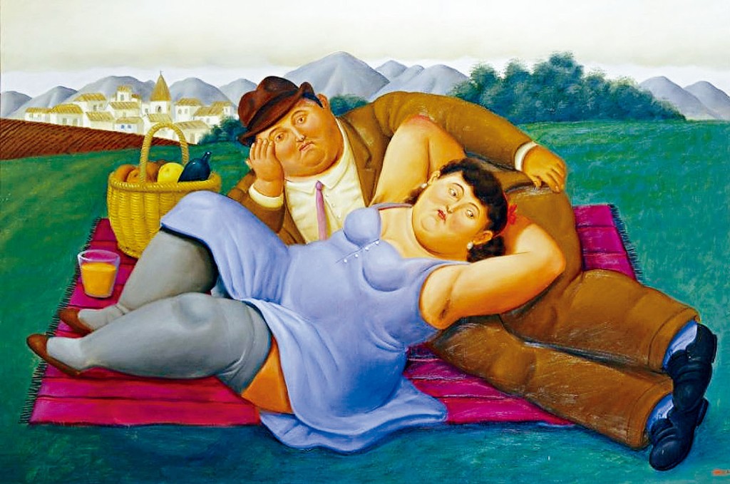 博特罗画作《野餐》。