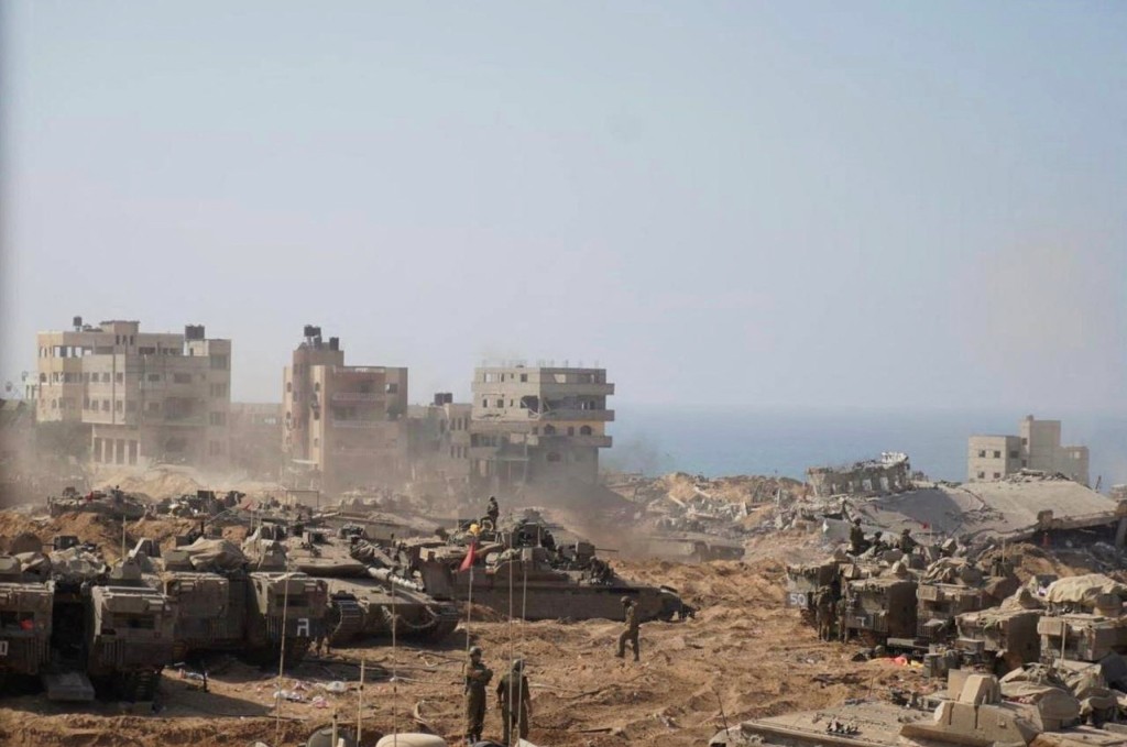 以軍地面攻勢取得進展，已將加沙地帶一分為二。路透社