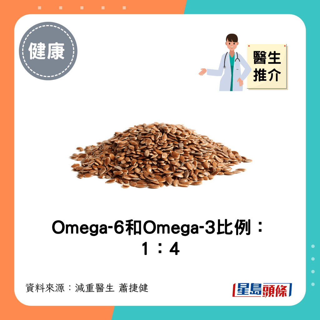 Omega-6：Omega-3比例 = 1：4