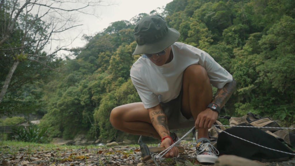 首次露營,樂仔好興奮。