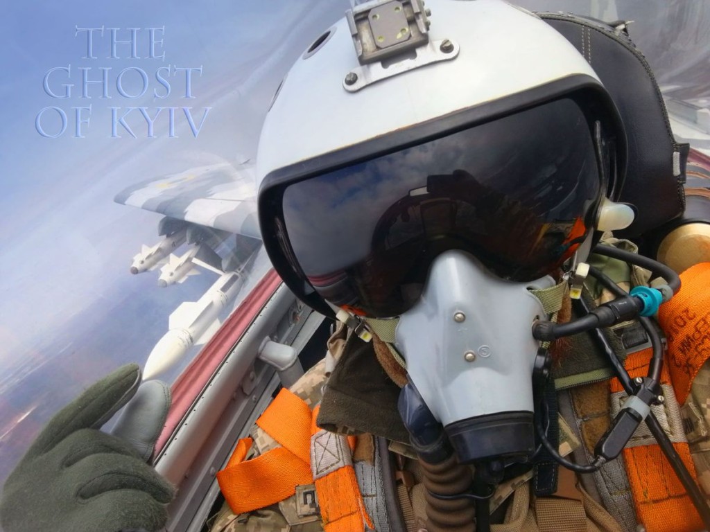 網傳「基輔之鬼」駕機照片，實際是空軍第40戰術航空旅飛行員的照片。網圖