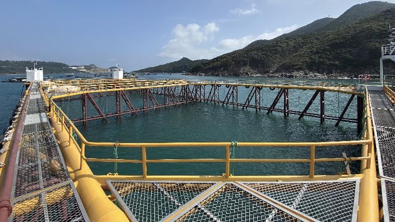 東龍島代化海產養殖示範場。政府新聞處圖片