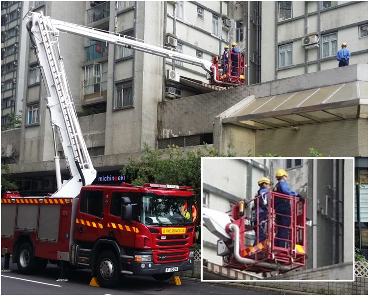 消防及救護員到場。