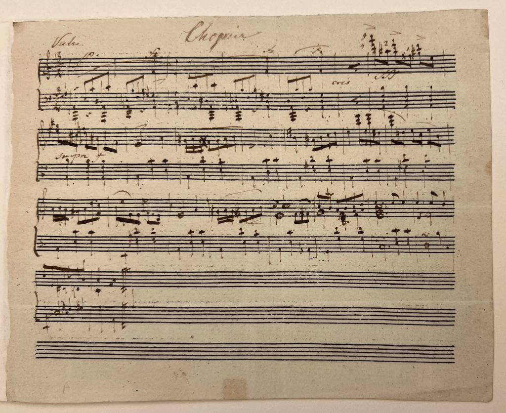 新發現的蕭邦作品為一段時長約1分鐘的圓舞曲。（The Morgan Library & Museum）