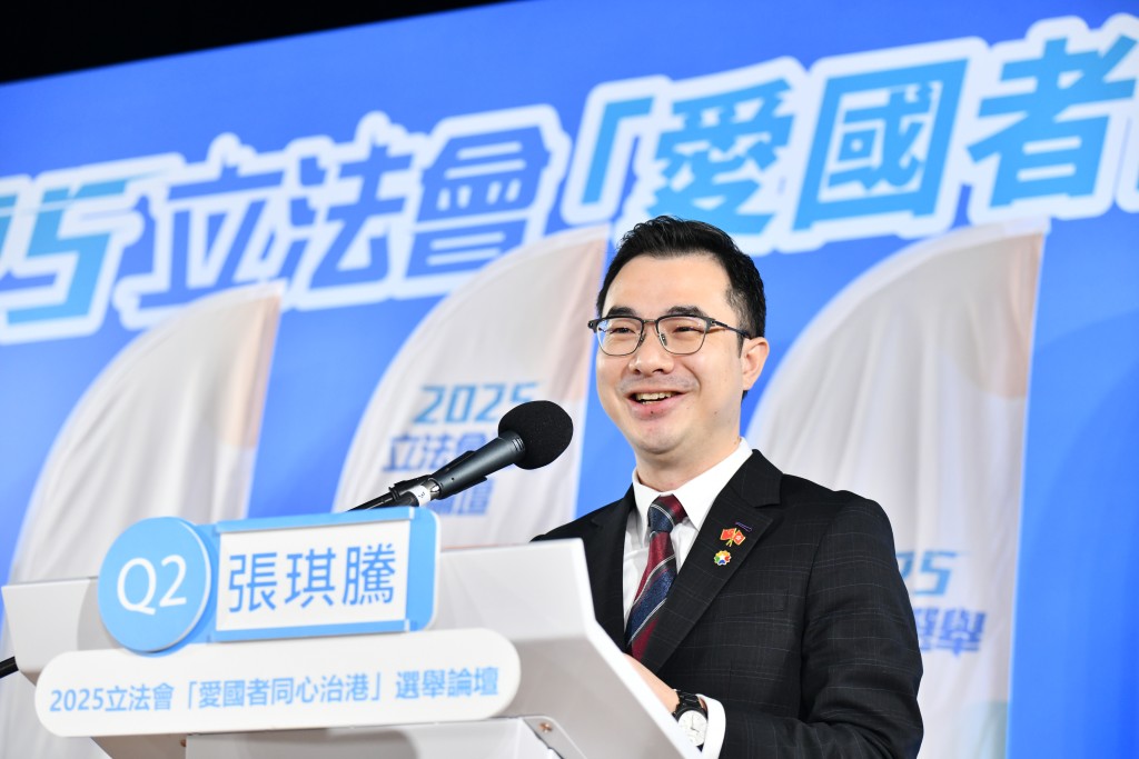 民建聯張琪騰。 民建聯張琪騰。