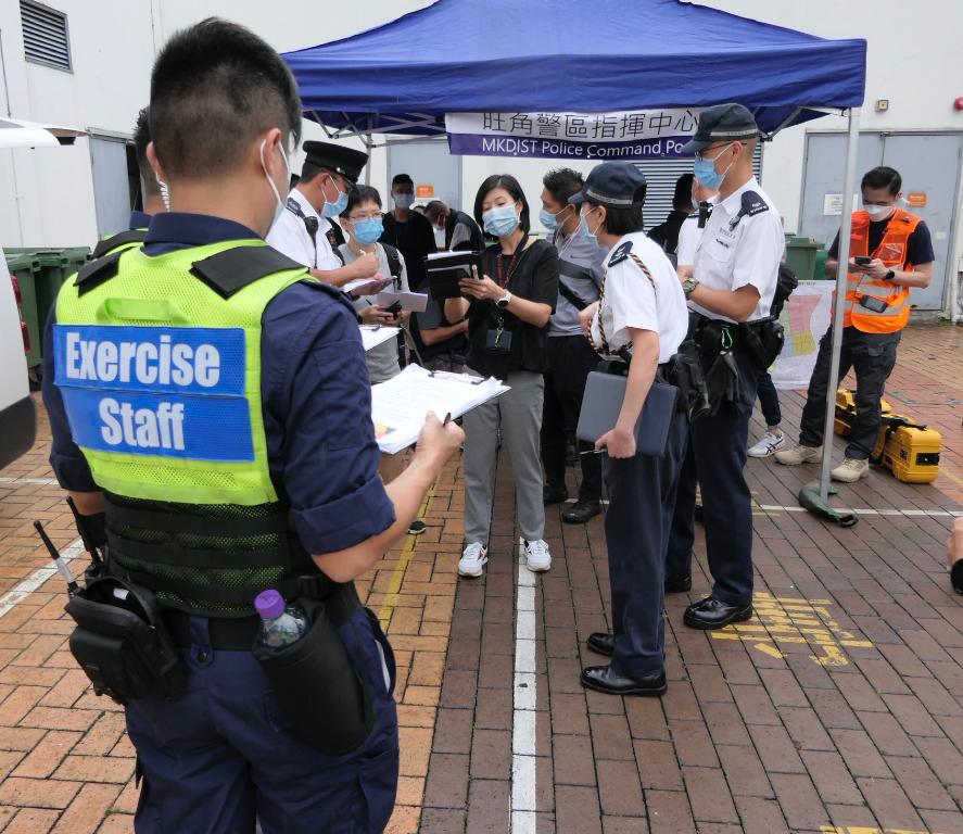 警方今日舉行反恐演習,逾500名人員參與。