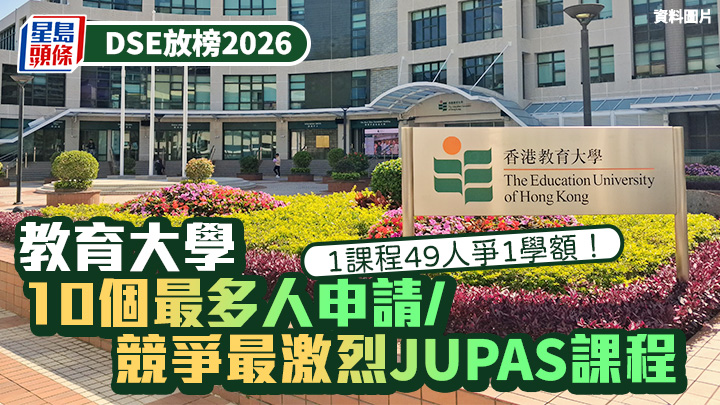 DSE放榜2026︱教育大学EdUHK 10个最多人申请/竞争最激烈JUPAS课程一览 1课程49人争1学额！