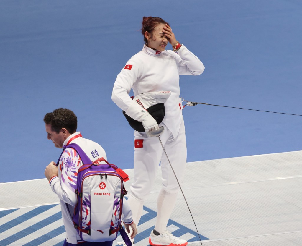 佘佘勝出一刻。徐嘉華攝 佘佘勝出一刻。徐嘉華攝