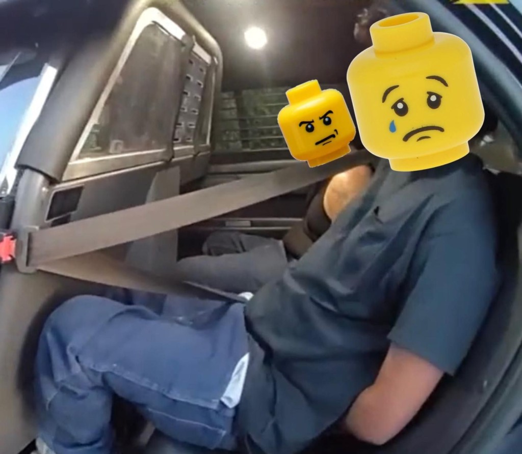 美国加州穆列塔警察局已经不是首次用lego公仔头为疑犯遮脸。  加州警方FB