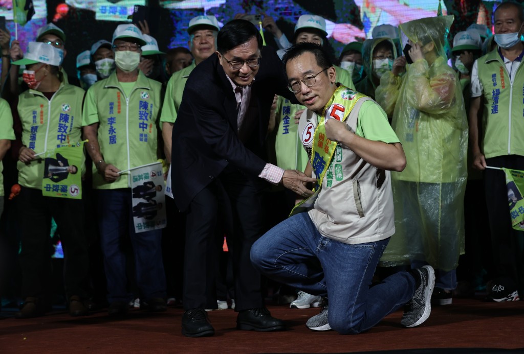 陳水扁為兒子陳致中助選。