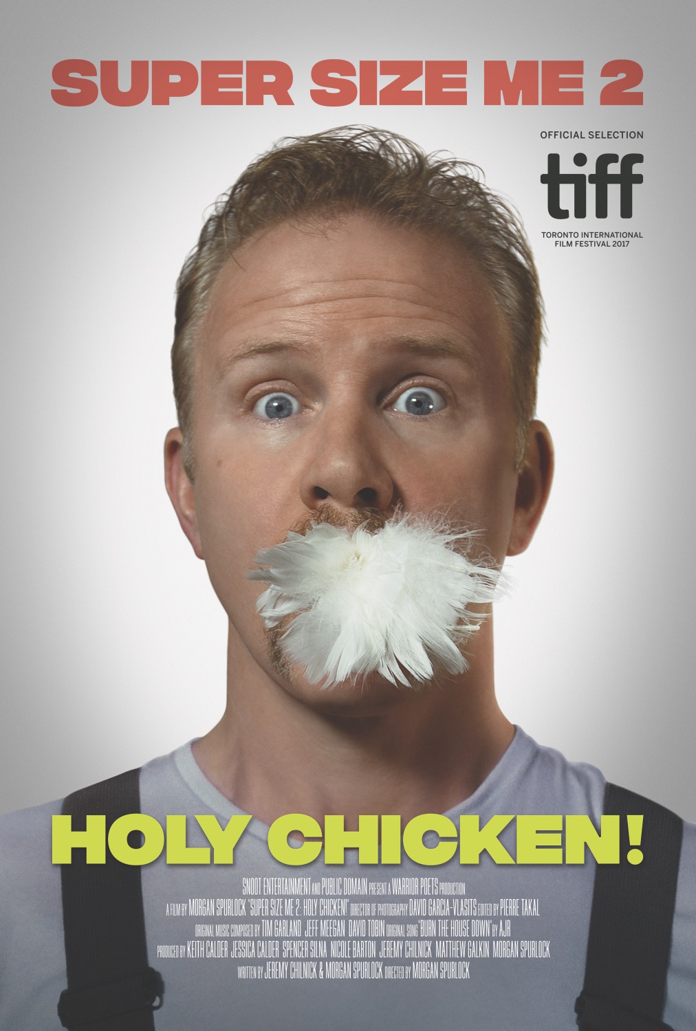 2017年摩根史培洛推出《不瘦降之谜》续作《Super Size Me 2: Holy Chicken！》。