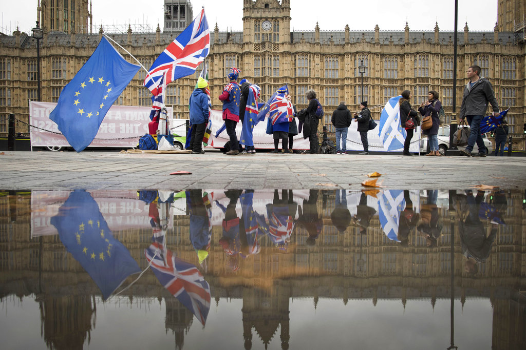 英國國内反對脫歐聲音加大。AP