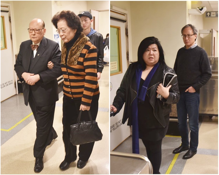 （圖左）雲大棉和妻子、（圖右）雲維熹及雲維恩妻子何婉薇。