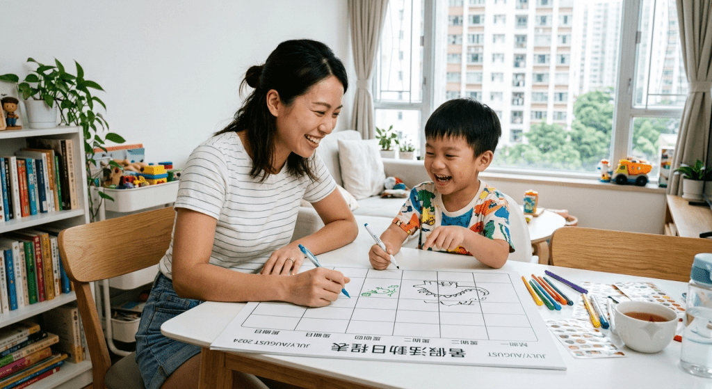 暑假活動規劃原則1:日程留白 給消化與反思的空間(AI生成示意圖) 暑假活動規劃原則1:日程留白 給消化與反思的空間(AI生成示意圖) 