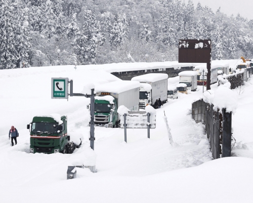 日本多地受大雪影響。AP資料圖片