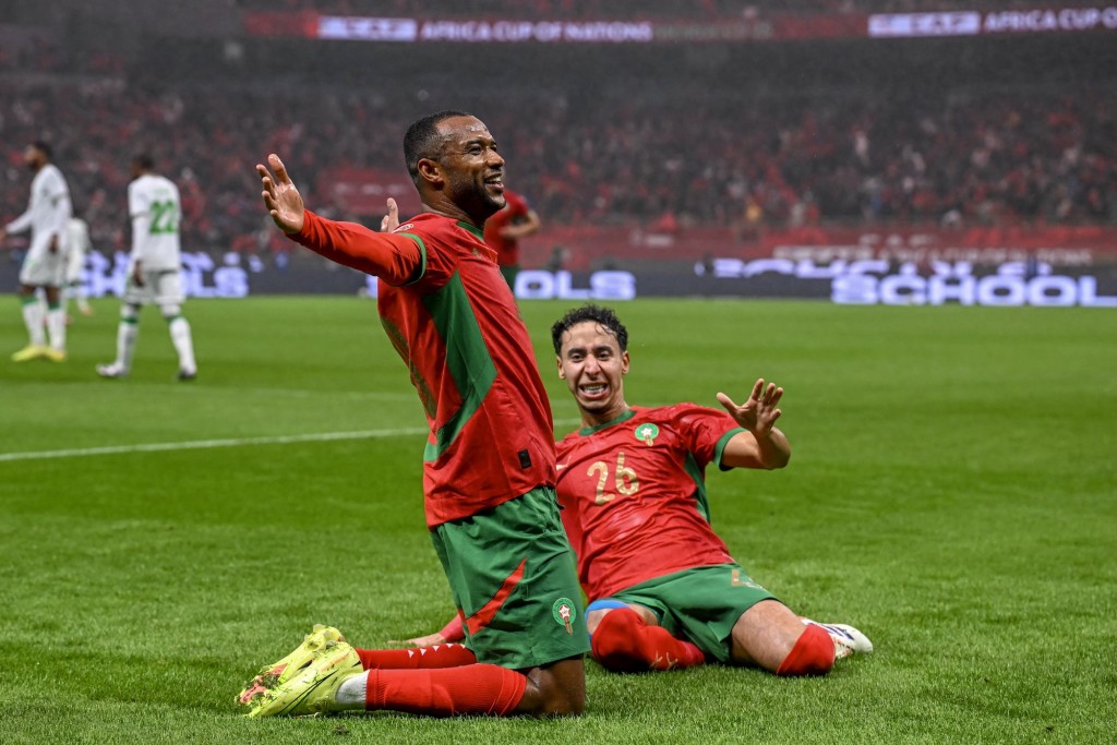 摩洛哥于非洲国家杯揭幕战，以2：0击败科摩罗。法新社