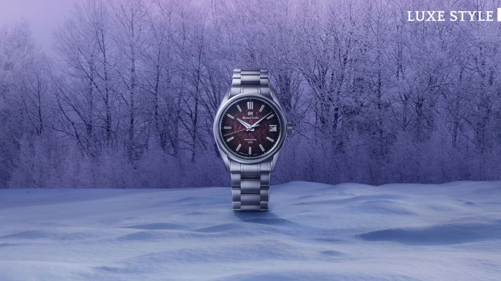 Grand Seiko最新推出的SLGB005,紫色錶盤呈現紫色晨光初現的瞬間。