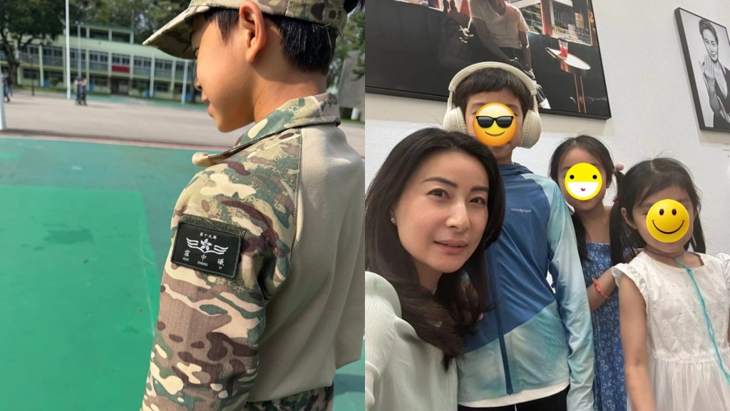 郭晶晶13歲大仔霍中曦接受軍訓  曬黑變壯展現驚人毅力