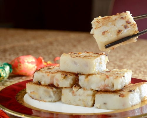 蘿蔔糕中的臘肉也是致肥食品。資料圖片
