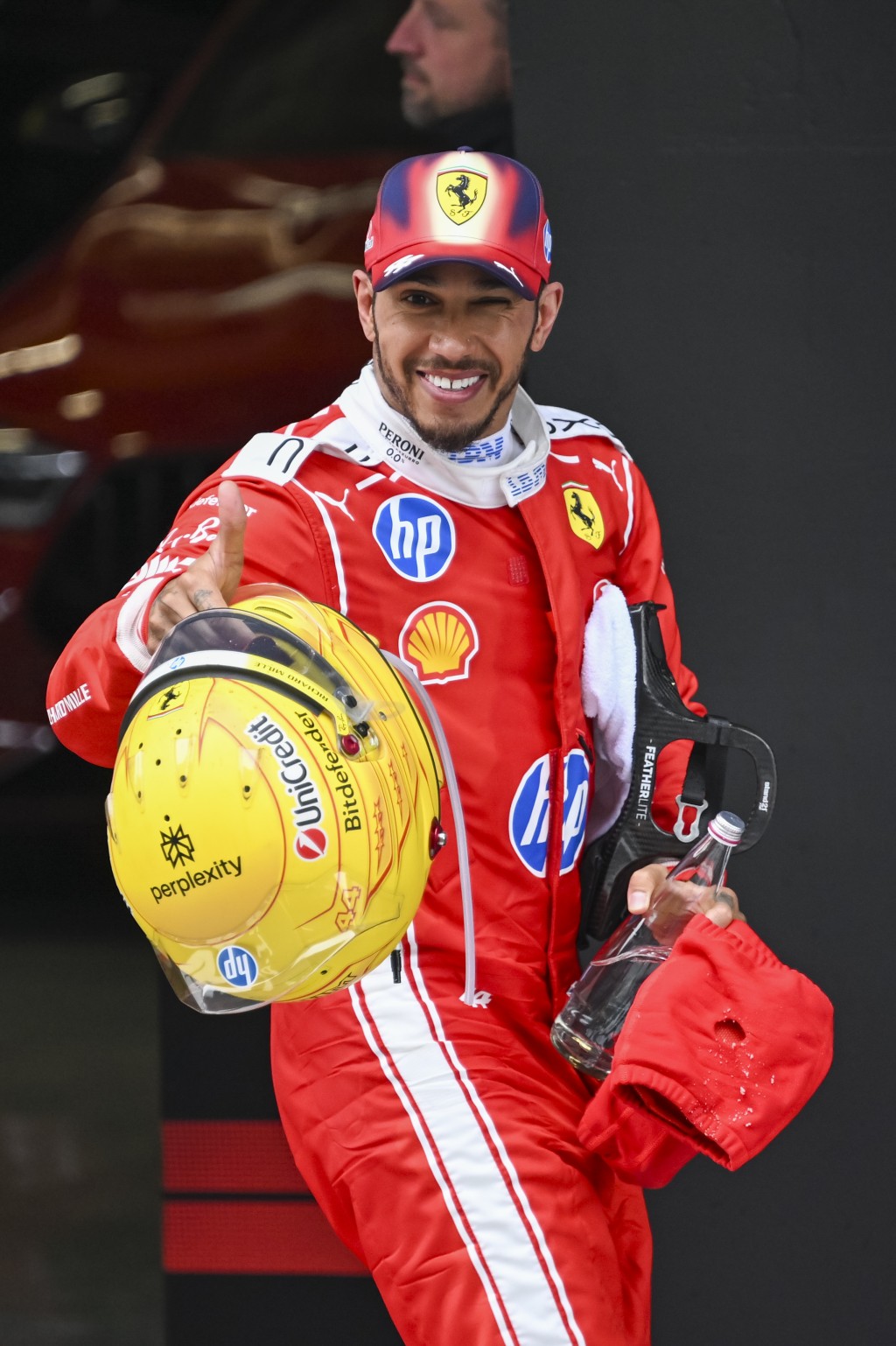 咸美頓正利用F1中國站與日本站之間的空檔期。新華社