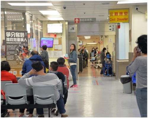 公立醫院繼續逼爆。資料圖片