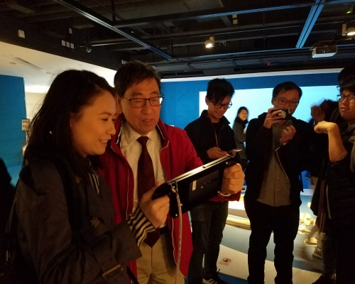 城市大學校長郭位與傳媒茶叙。