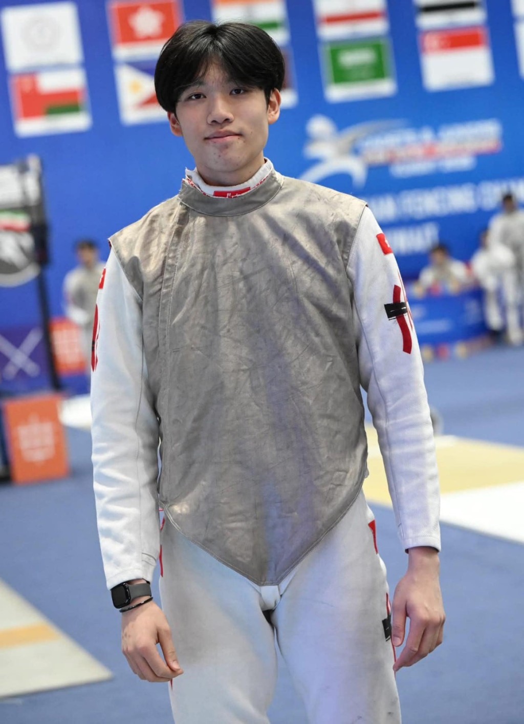 林浩朗于花剑男子青年组4强负日本选手。剑总FB图