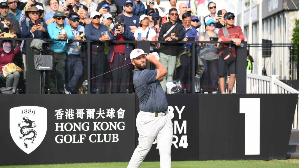 LIV Golf香港站賽事開鑼,世界排名第3的拉姆揮桿。 吳家祺攝