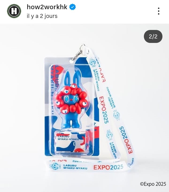 LABUBU和脈脈全新聯名產品。Instagram@how2workhk