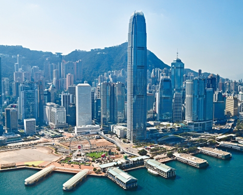 中環新海濱商業地王着重綠化設計,擁逾四十萬方呎綠化空間,冀打造「城市綠洲」。