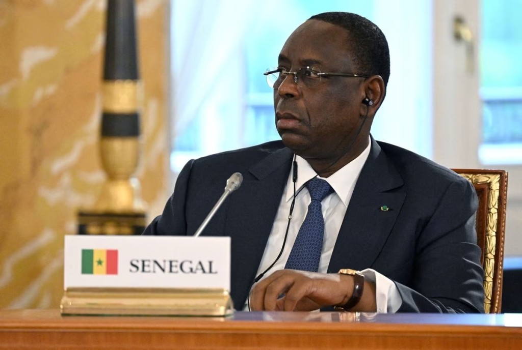 塞內加爾總統薩爾。路透社
