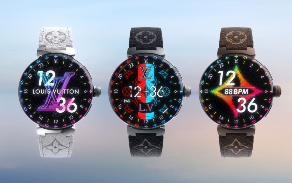 左起/Tambour Horizon Light Up拋光精鋼型號/$23,200、啞黑色型號/$27,800、啞啡色型號/$27,800。