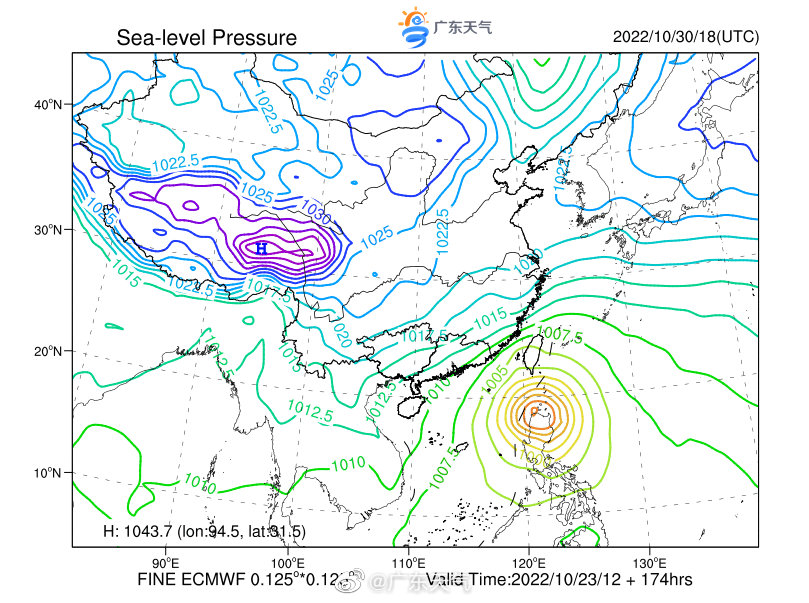 广东气象台表示，目前看变数比较大，得看后期副高形态及冷空气情况。广东气象台图片