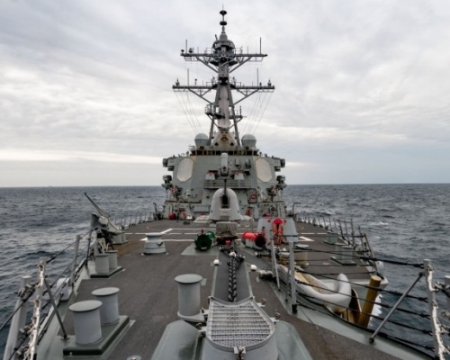 美軍軍艦穿越台海,為本月第二次。(網圖)