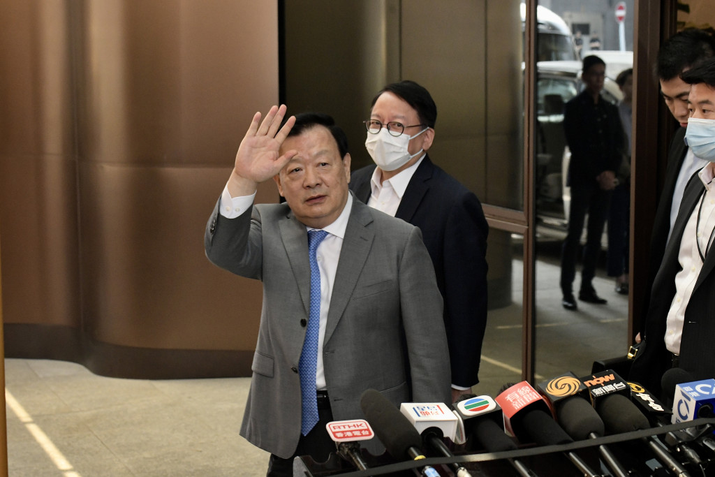 夏寶龍在上周四（13日）抵達香港。資料圖片