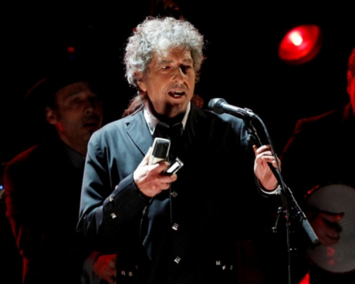 美國「民謠之父」Bob Dylan，2016年榮獲諾貝爾文學奬。AP資料圖片