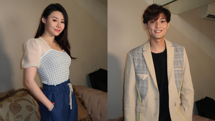 楊埕和謝高晉為網劇《綠茶婊之亂》開工。