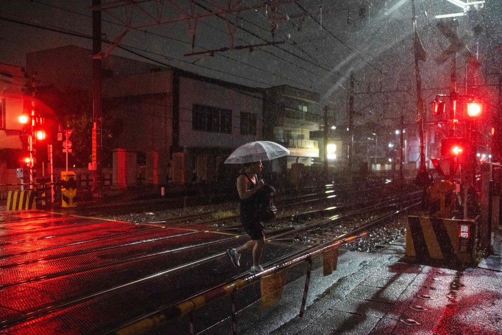 關東地區遭受創紀錄暴雨侵襲,東京下大雨。法新社 關東地區遭受創紀錄暴雨侵襲,東京下大雨。法新社