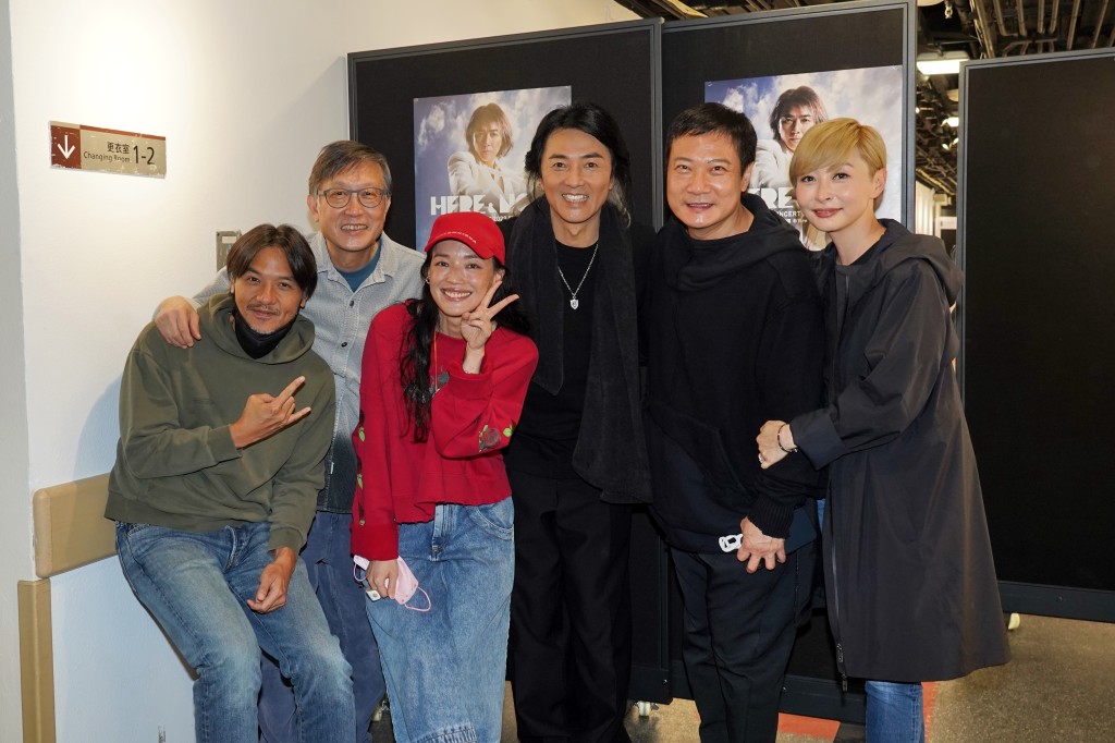 劉偉強（左二）曾執導不少燴炙人口的電影，多年來與不少巨星合作。