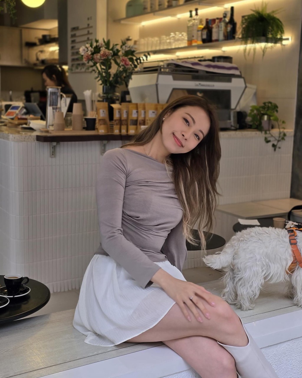 俞可程經常晒長腿性感示人。 俞可程經常晒長腿性感示人。
