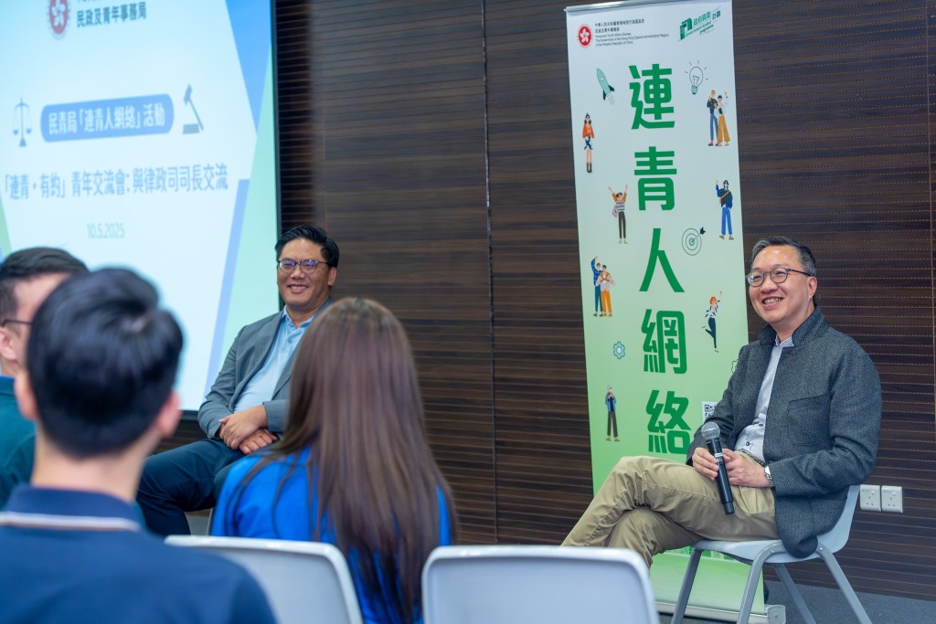 林定國出席「連青.有約」活動與青年交流。林定國fb圖片 林定國出席「連青.有約」活動與青年交流。林定國fb圖片