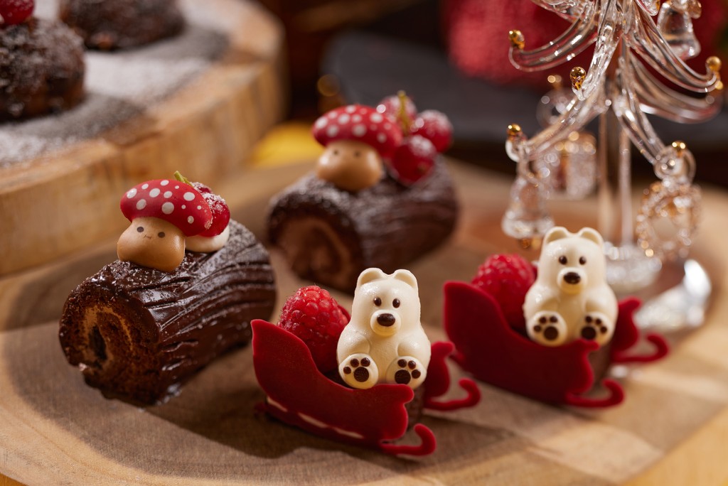 香港九龍東皇冠假日酒店—尚廚聖誕自助餐—熊仔造型甜品