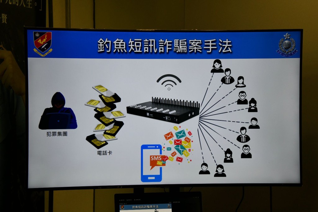 警方講述騙徒手法。楊偉亨攝 警方講述騙徒手法。楊偉亨攝