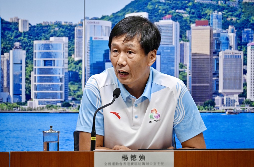 楊德強表示,場館的各項臨時改裝工程已全部完成。資料圖片 楊德強表示,場館的各項臨時改裝工程已全部完成。資料圖片