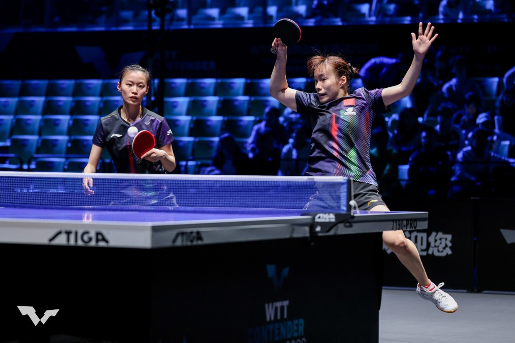 国家队石洵瑶、韩菲儿击败「杜吴配」夺冠。WTT官方图片