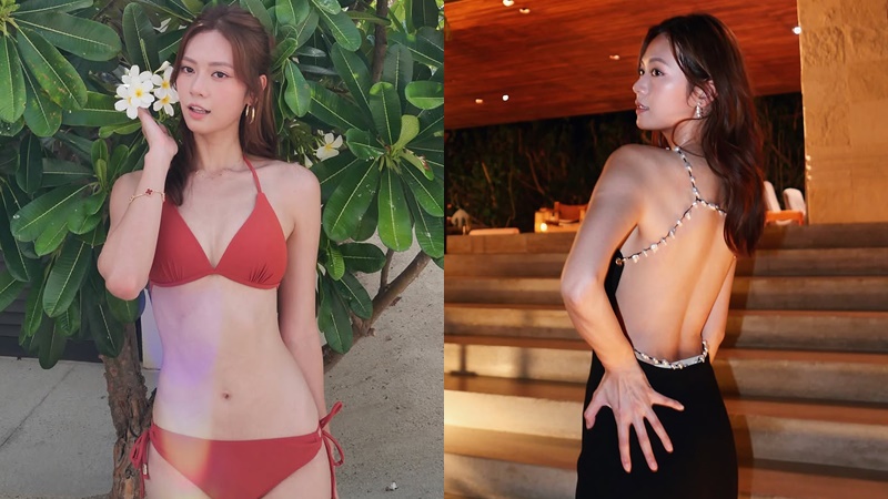 游嘉欣白滑玉背任睇青純氣質盡變  晒逆天長腿女人味濃  被指忽然富貴捲整容風波