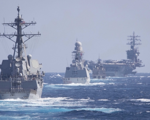日美澳印法5國預計於4月進行聯合軍演。美國海軍圖片
